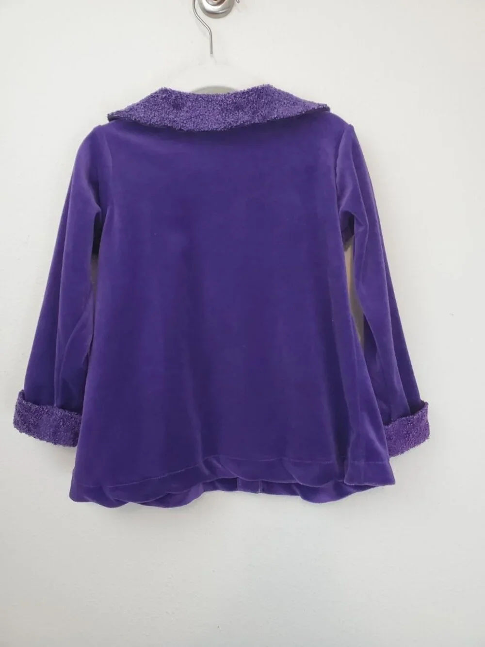 McKids vintage embroidered plush jacket, purple